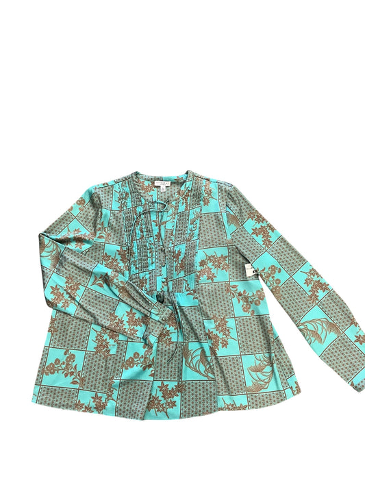 Blouse Long Sleeve By Current Air In Teal, Size: L