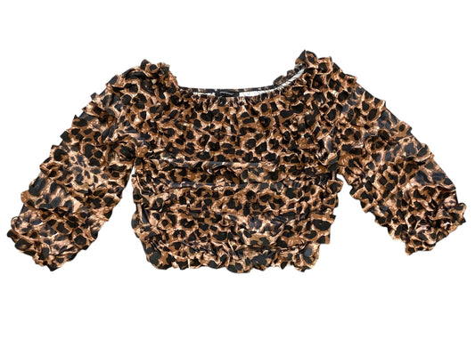 Blouse Long Sleeve By Ashley Stewart In Animal Print, Size: 1x