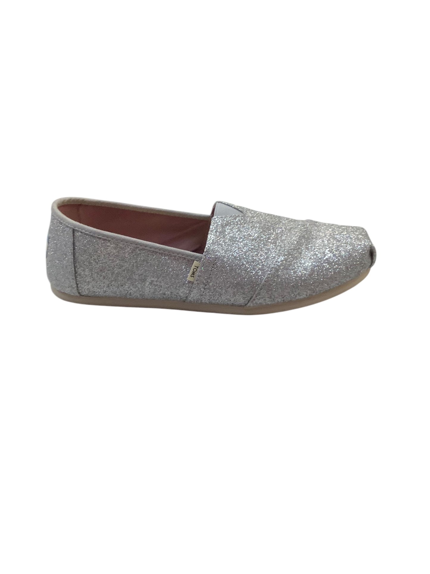 Shoes Flats By Toms In Silver, Size: 10