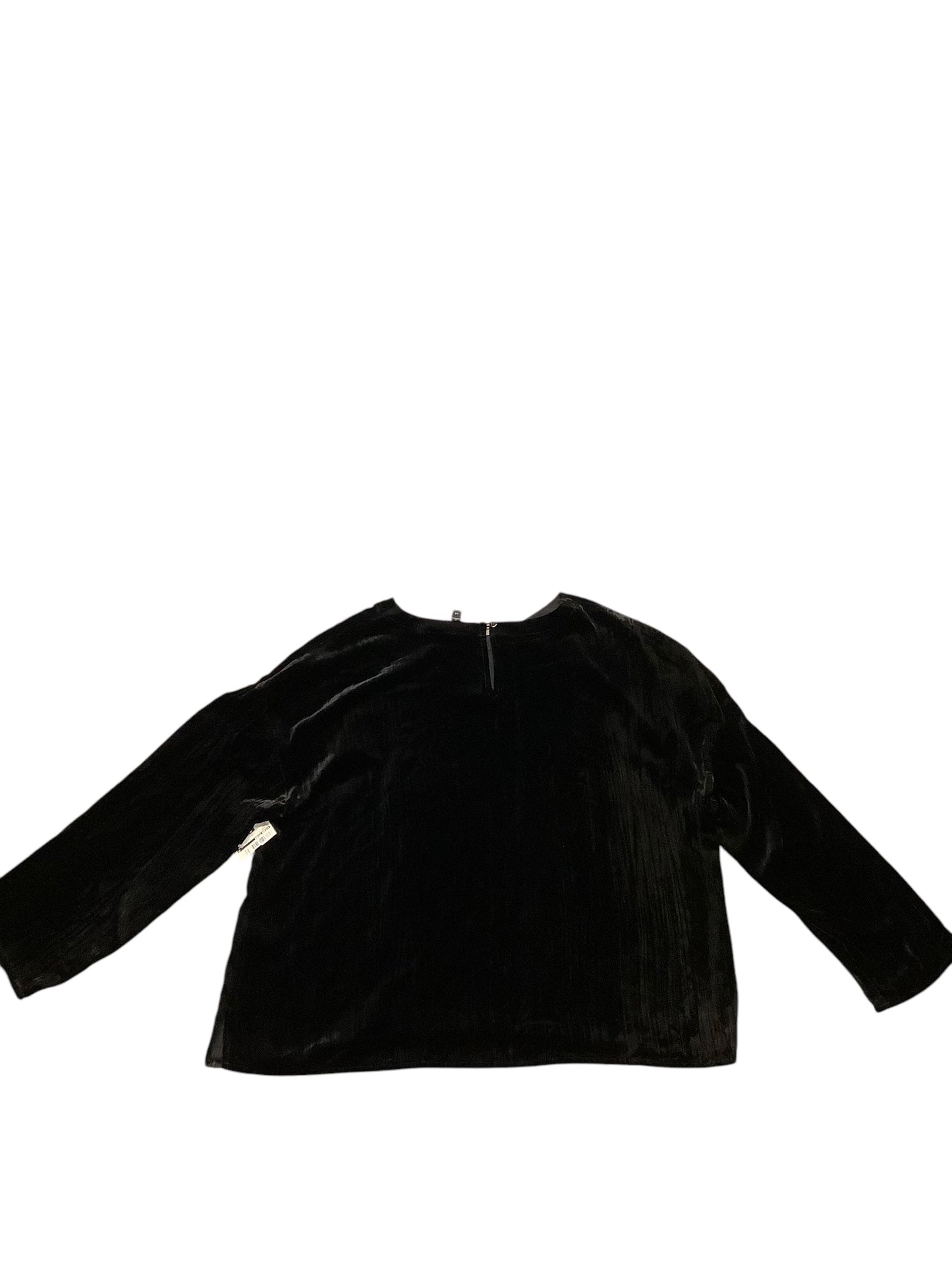 Blouse Long Sleeve By Eileen Fisher In Black, Size: L