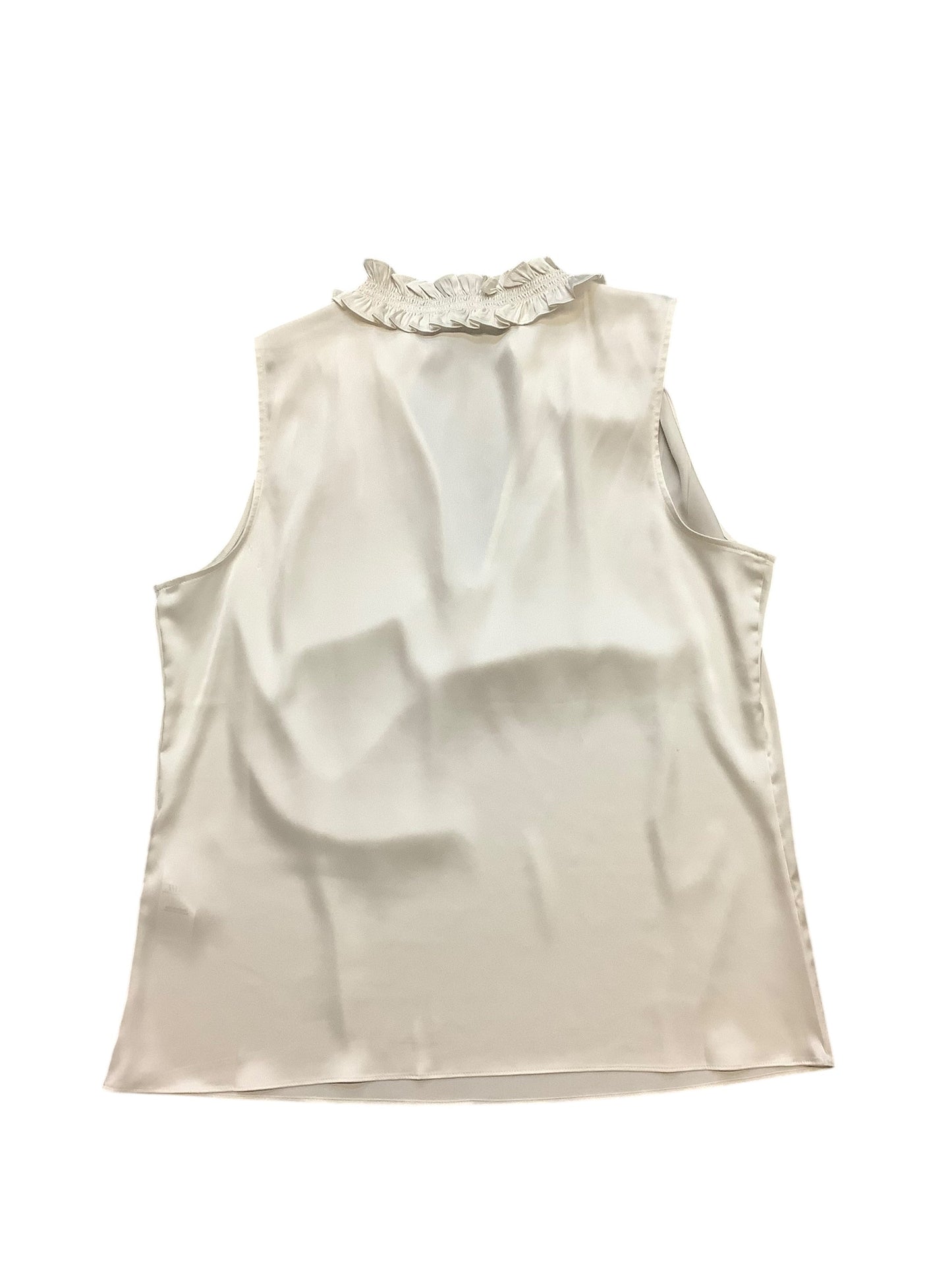 Blouse Sleeveless By White House Black Market In Cream, Size: L