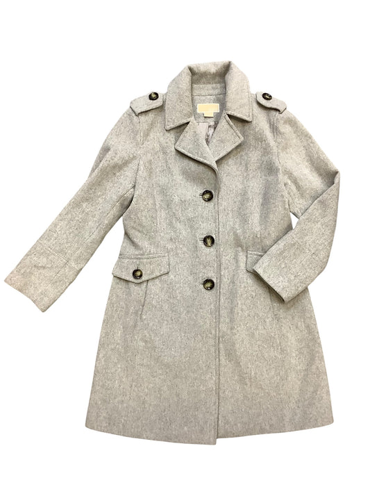 Coat Wool By Michael By Michael Kors In Grey, Size: 12