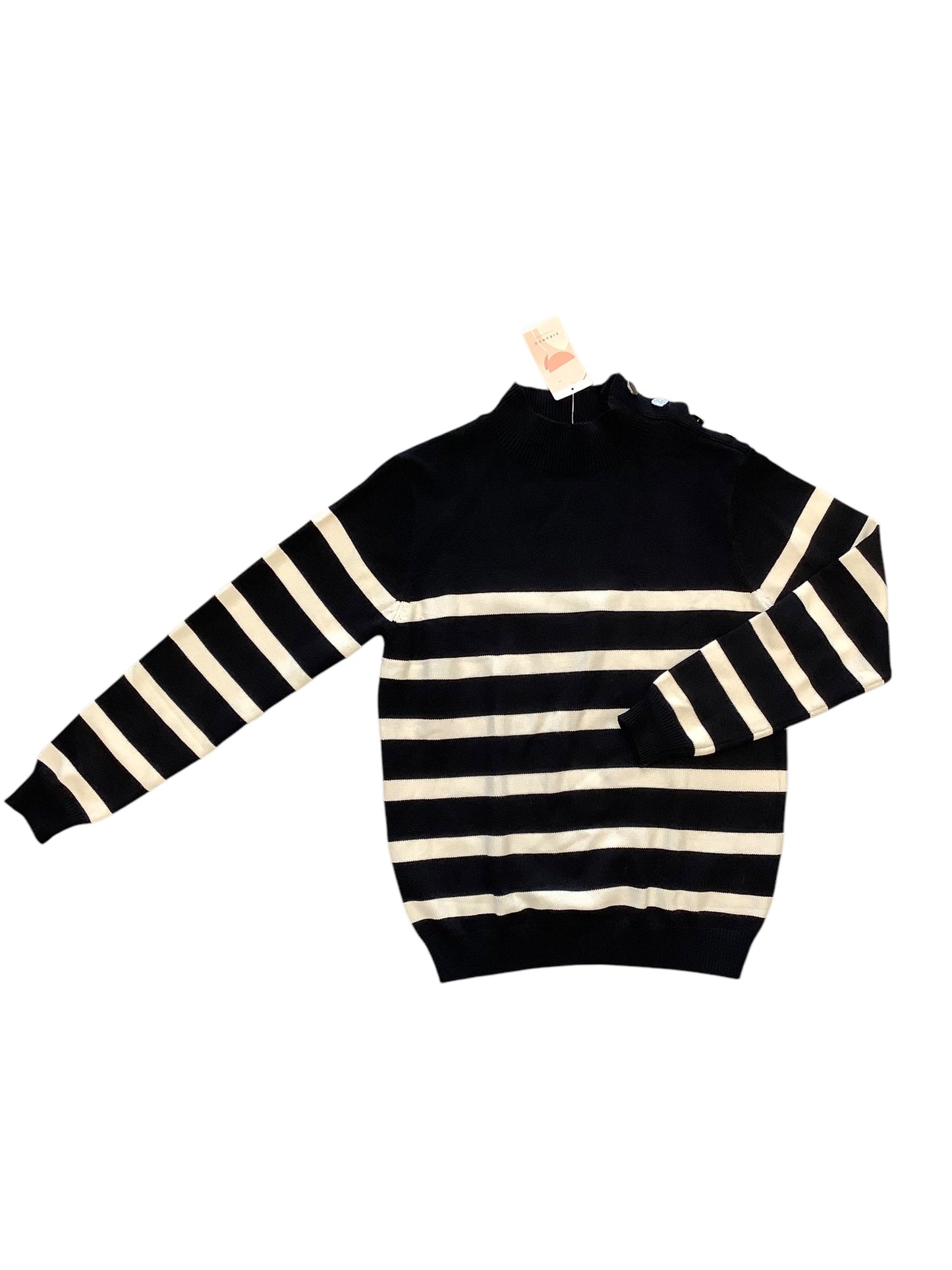 Sweater By Cmc In Black & White, Size: M