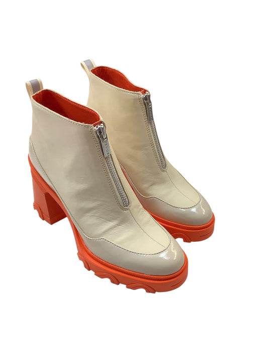 Boots Ankle Heels By Sorel In Orange & White, Size: 9.5