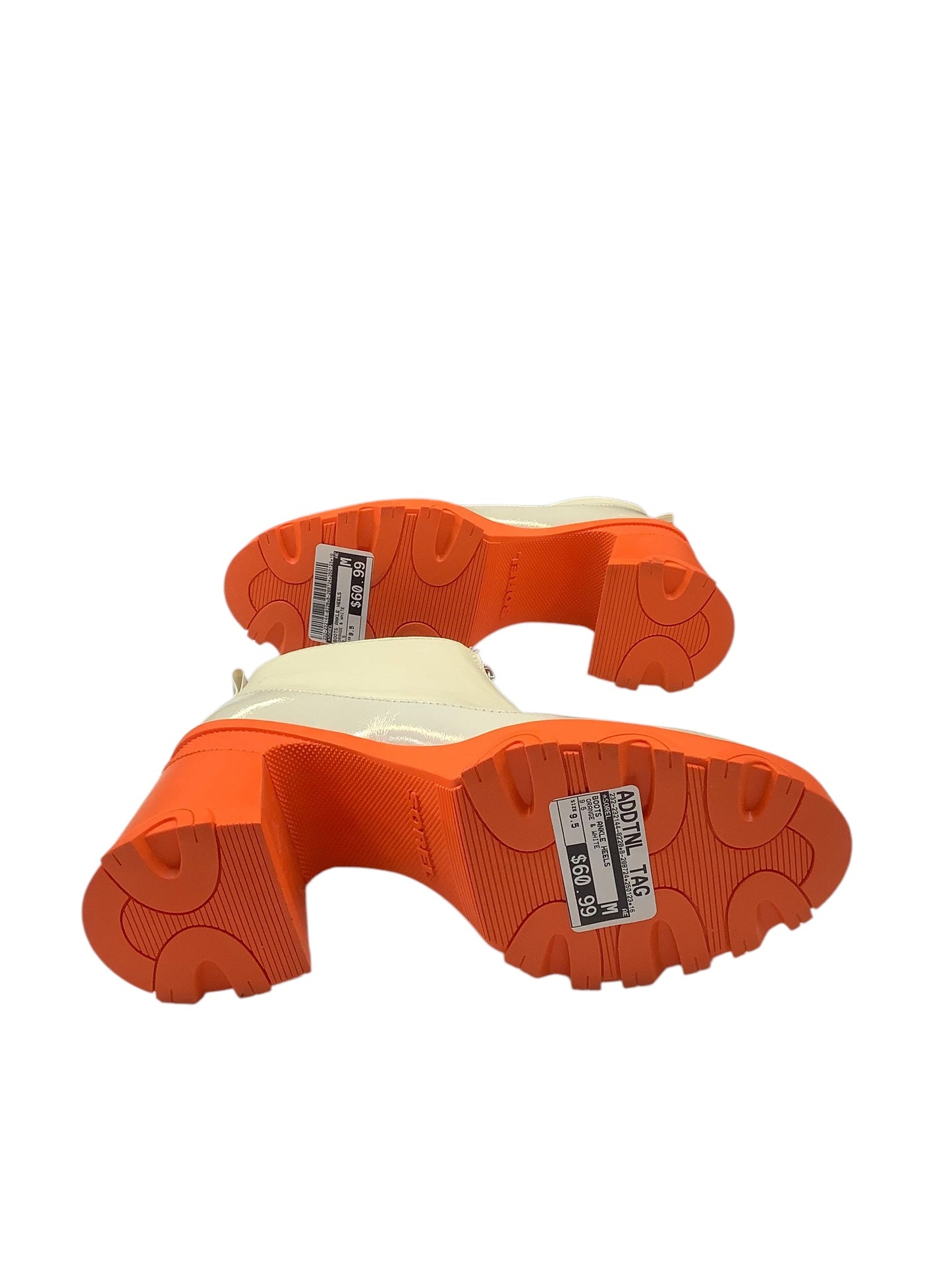 Boots Ankle Heels By Sorel In Orange & White, Size: 9.5