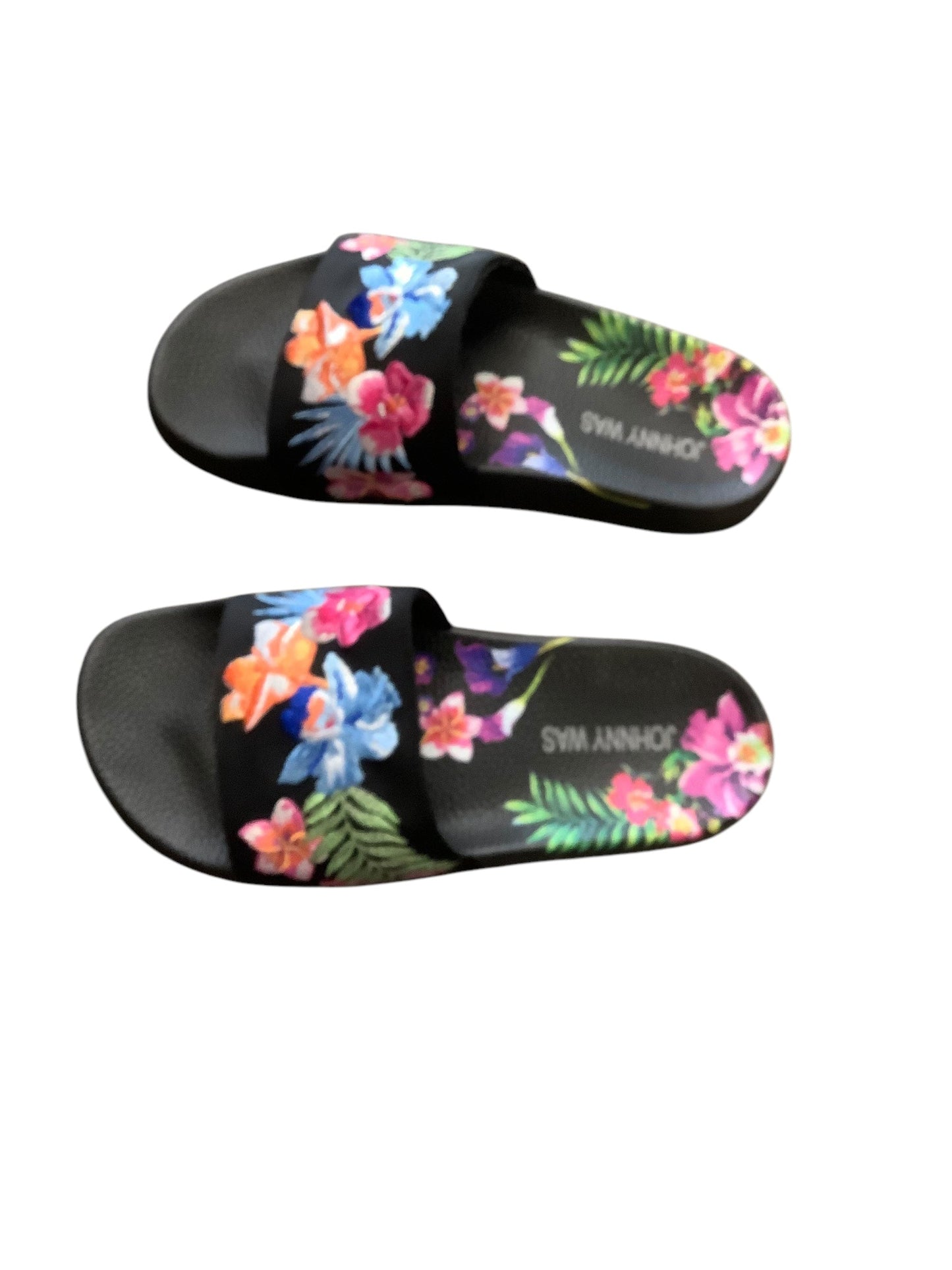 Sandals Flats By Johnny Was In Black, Size: 6