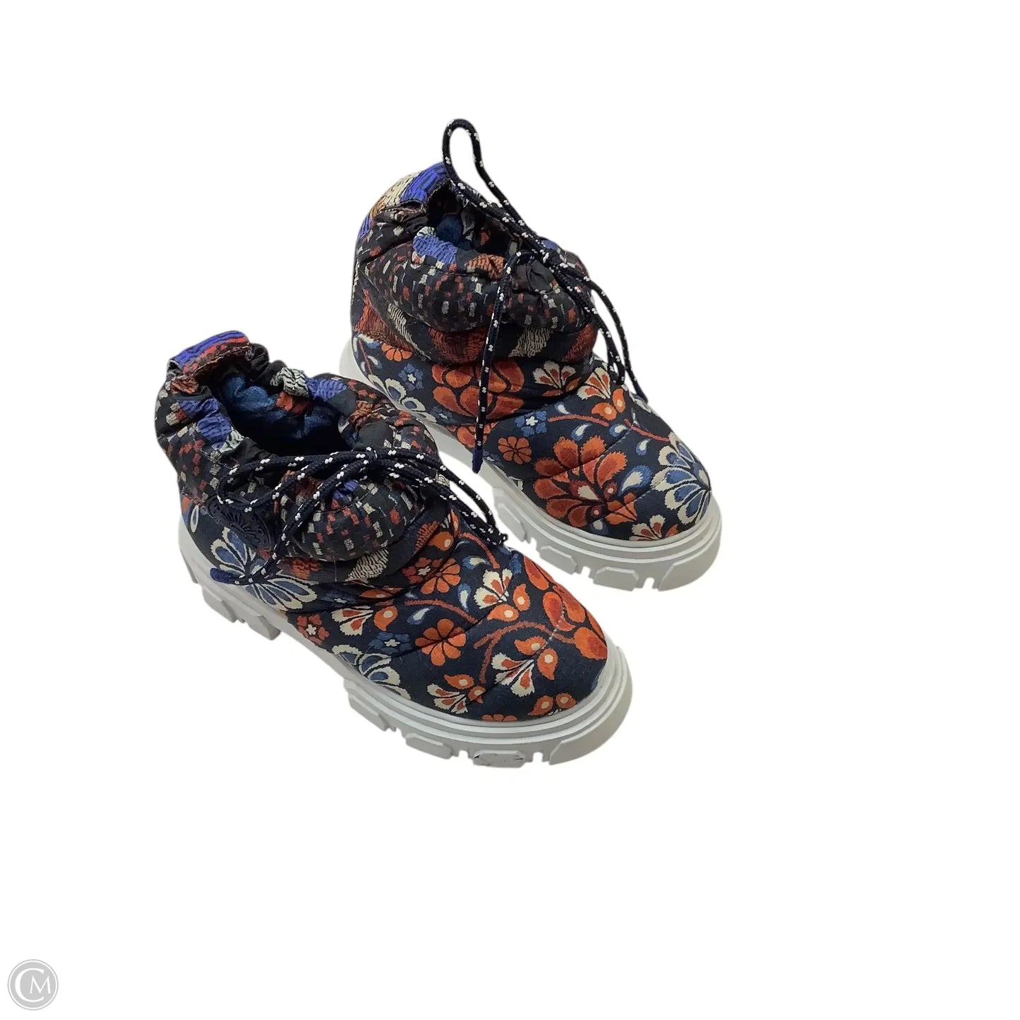 Boots Ankle Flats By Farm Rio In Blue & Orange, Size: 6