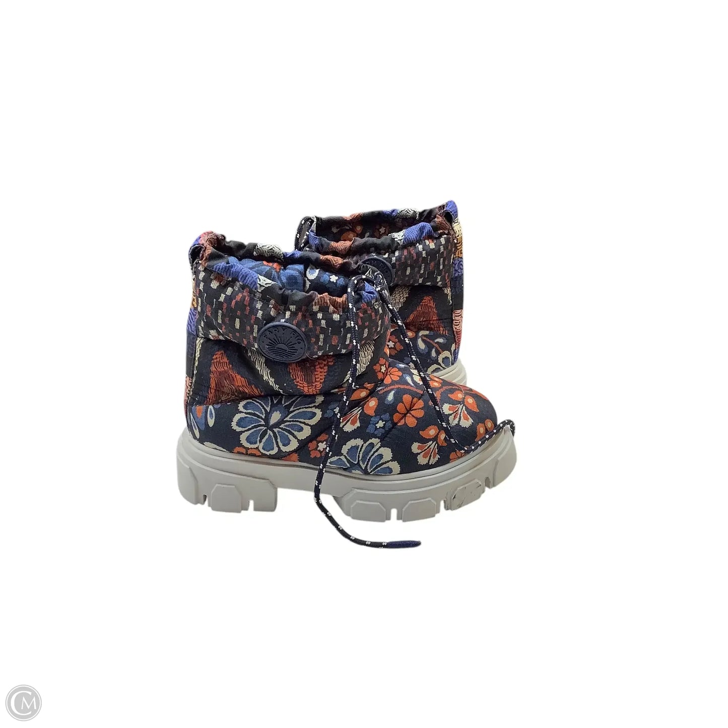 Boots Ankle Flats By Farm Rio In Blue & Orange, Size: 6