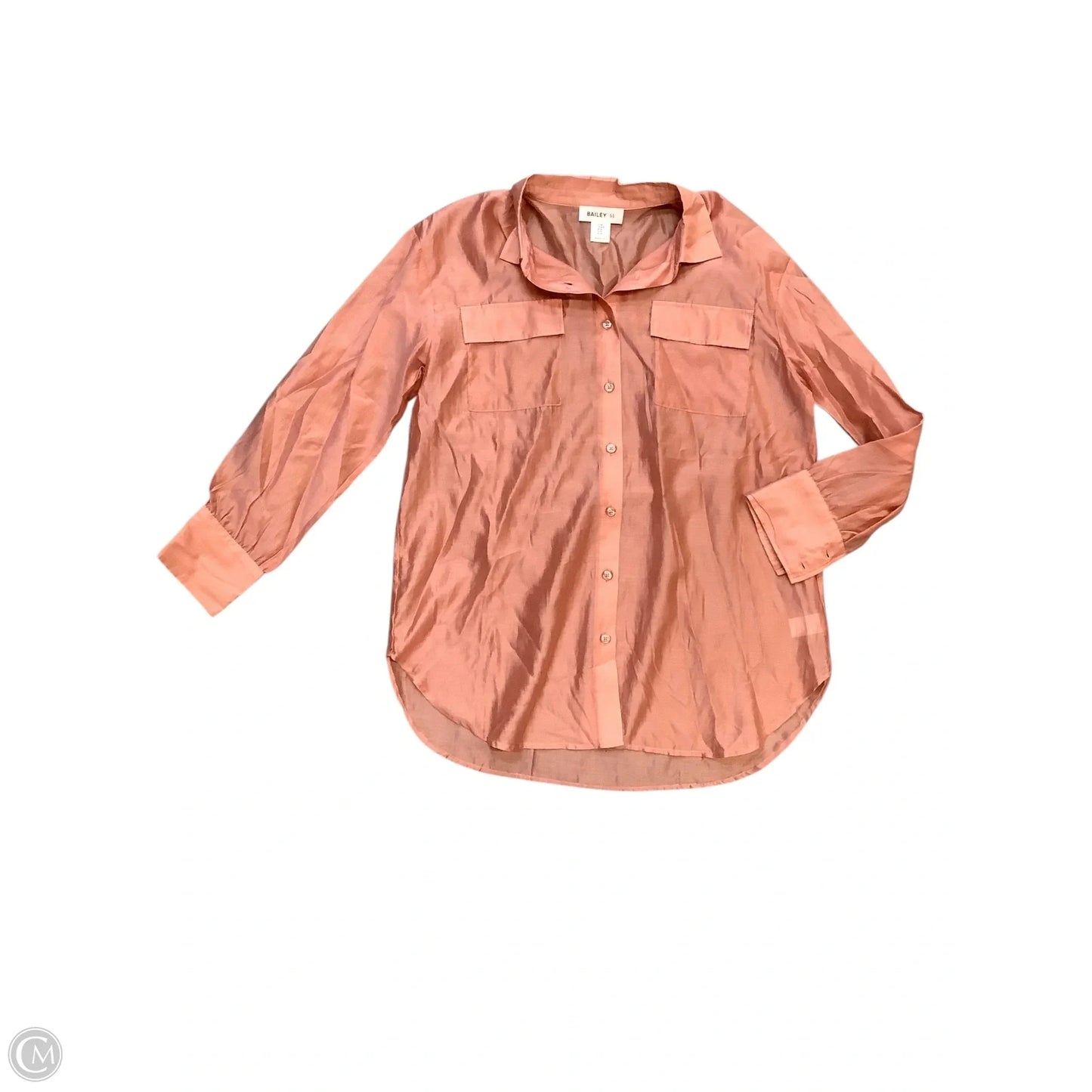 Blouse Long Sleeve By Bailey 44 In Pink, Size: M