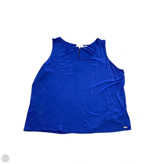Blouse Sleeveless By Calvin Klein In Blue, Size: 3x
