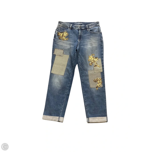 Jeans Cropped By Chicos In Blue Denim, Size: 4