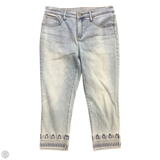 Jeans Cropped By Chicos In Blue Denim, Size: 6