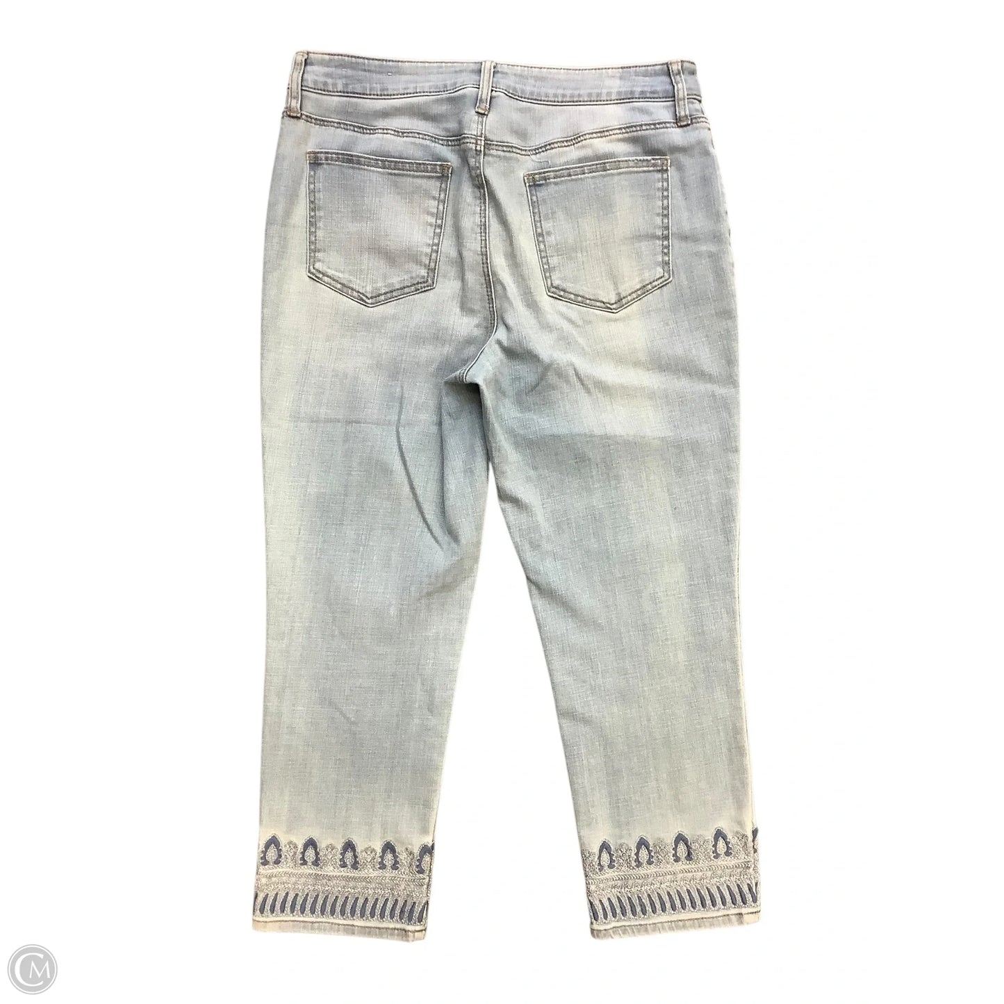 Jeans Cropped By Chicos In Blue Denim, Size: 6