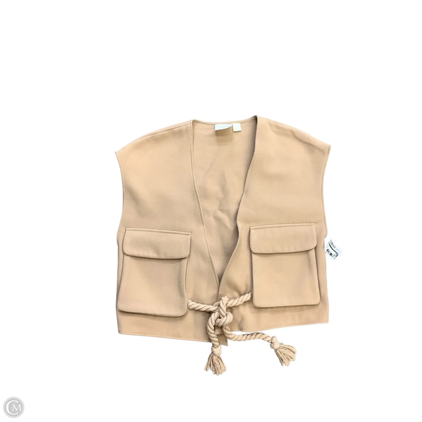 Vest Fleece By Maeve In Beige, Size: Osfm