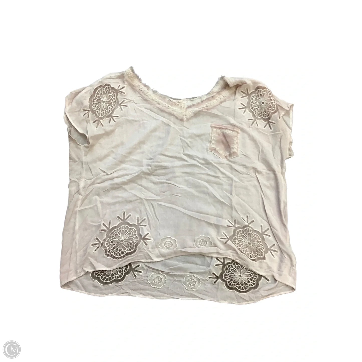 Top Short Sleeve By Pol In Pink, Size: M