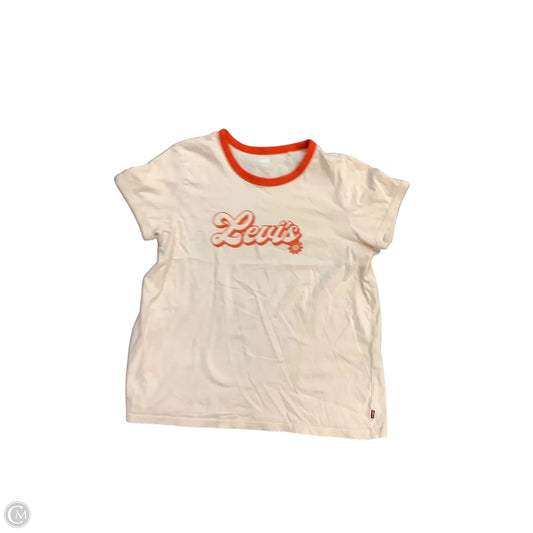 Top Short Sleeve By Levis In Peach, Size: Xl