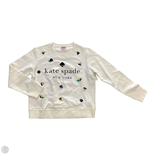 Sweatshirt Designer By Kate Spade In White, Size: M