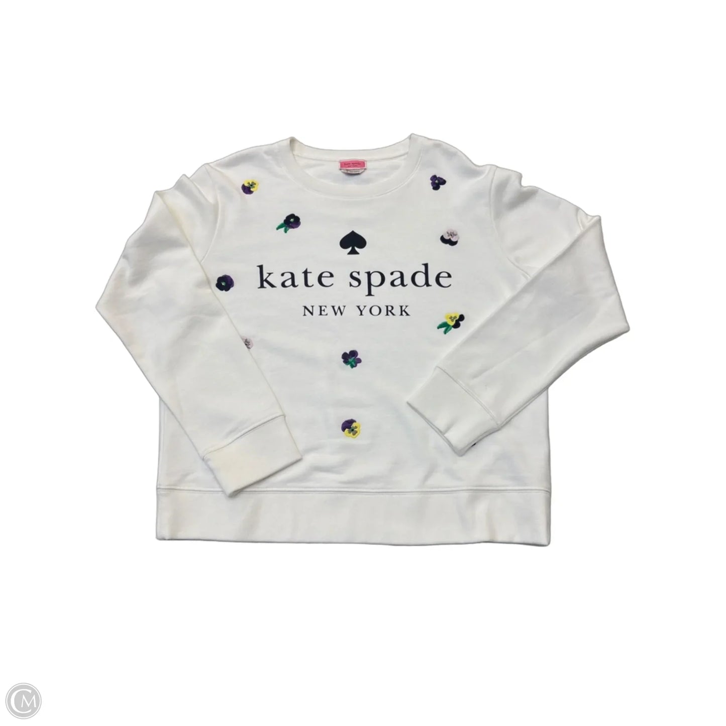 Sweatshirt Designer By Kate Spade In White, Size: M