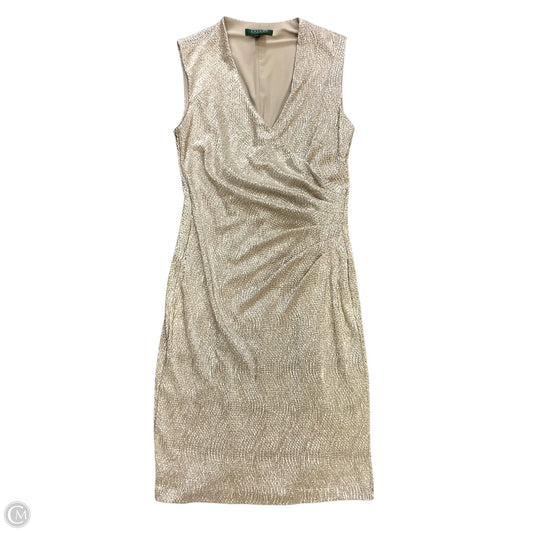 Dress Party Short By Lauren By Ralph Lauren In Gold, Size: 6