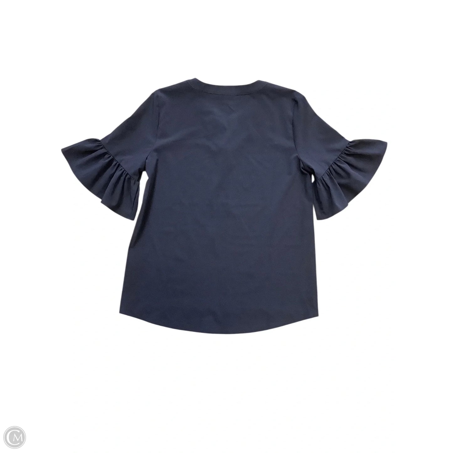 Blouse Short Sleeve By Chicos In Blue, Size: 6