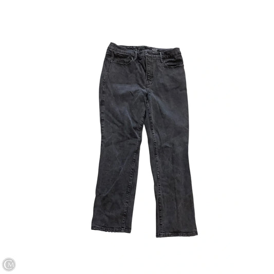 Jeans Straight By Good American In Black Denim, Size: 14