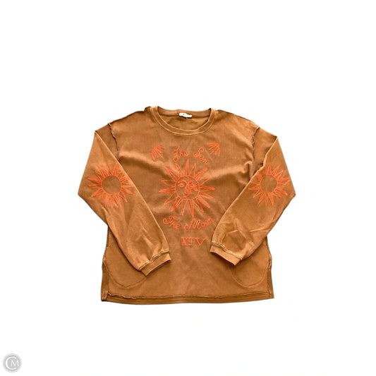 Top Long Sleeve Basic By Cmc In Brown, Size: S