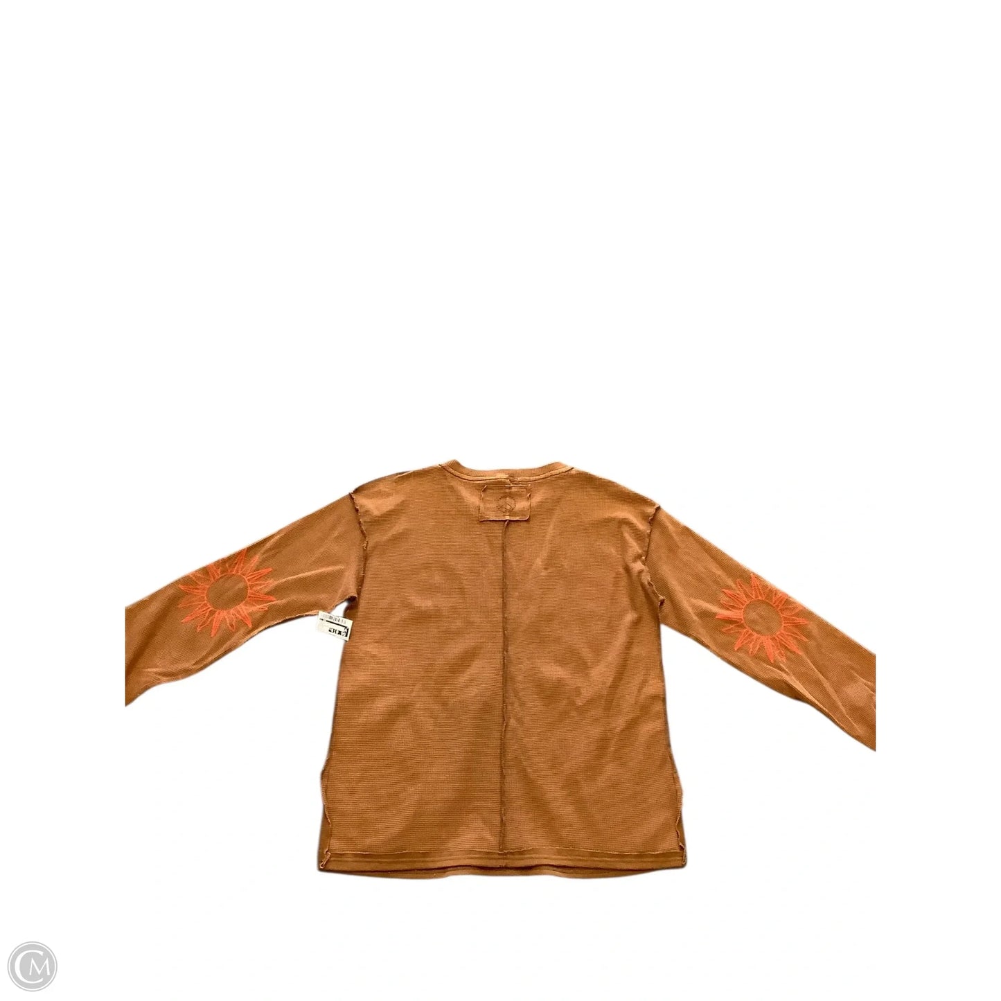 Top Long Sleeve Basic By Cmc In Brown, Size: S