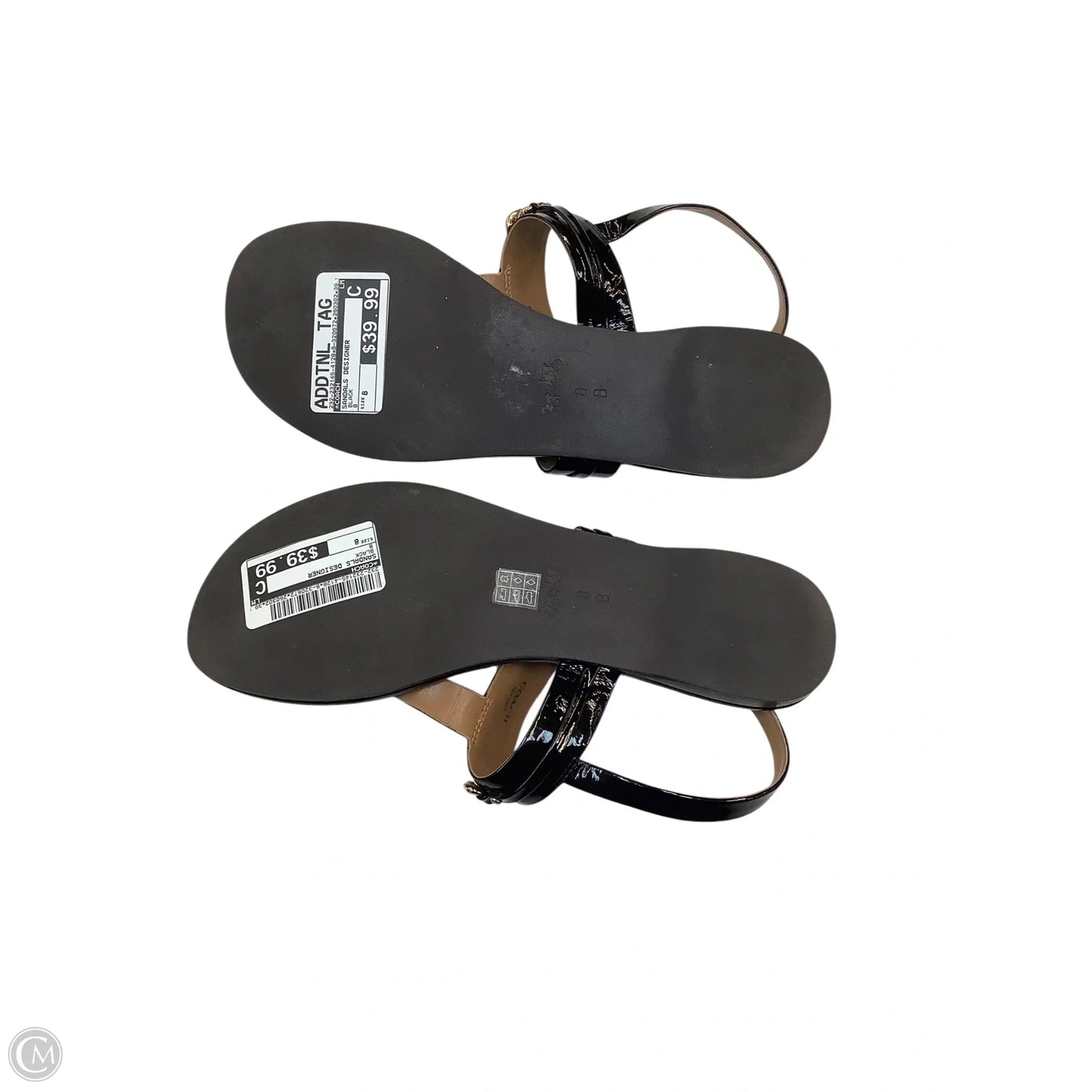 Sandals Designer By Coach In Black, Size: 8