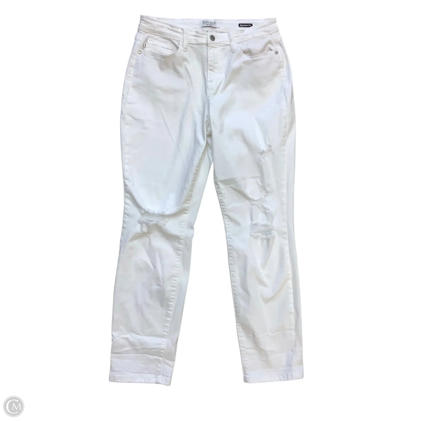 Jeans Boyfriend By Judy Blue In White Denim, Size: 8/9(29)