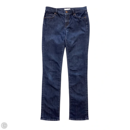 Jeans Straight By Loft In Blue Denim, Size: 4