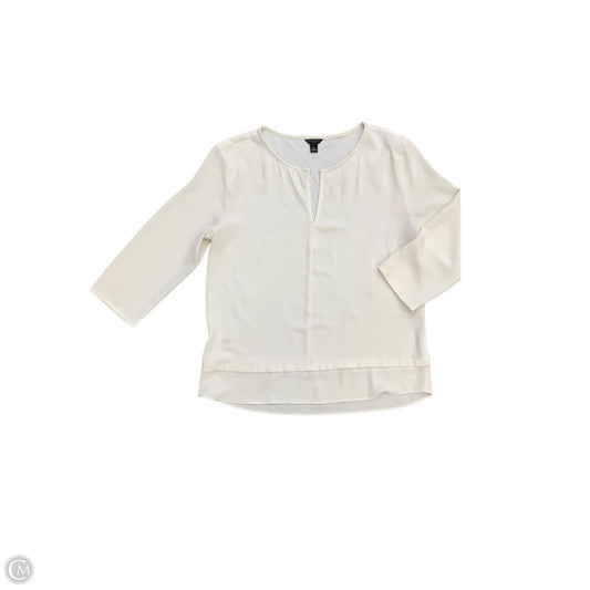 Blouse 3/4 Sleeve By Ann Taylor In White, Size: Sp