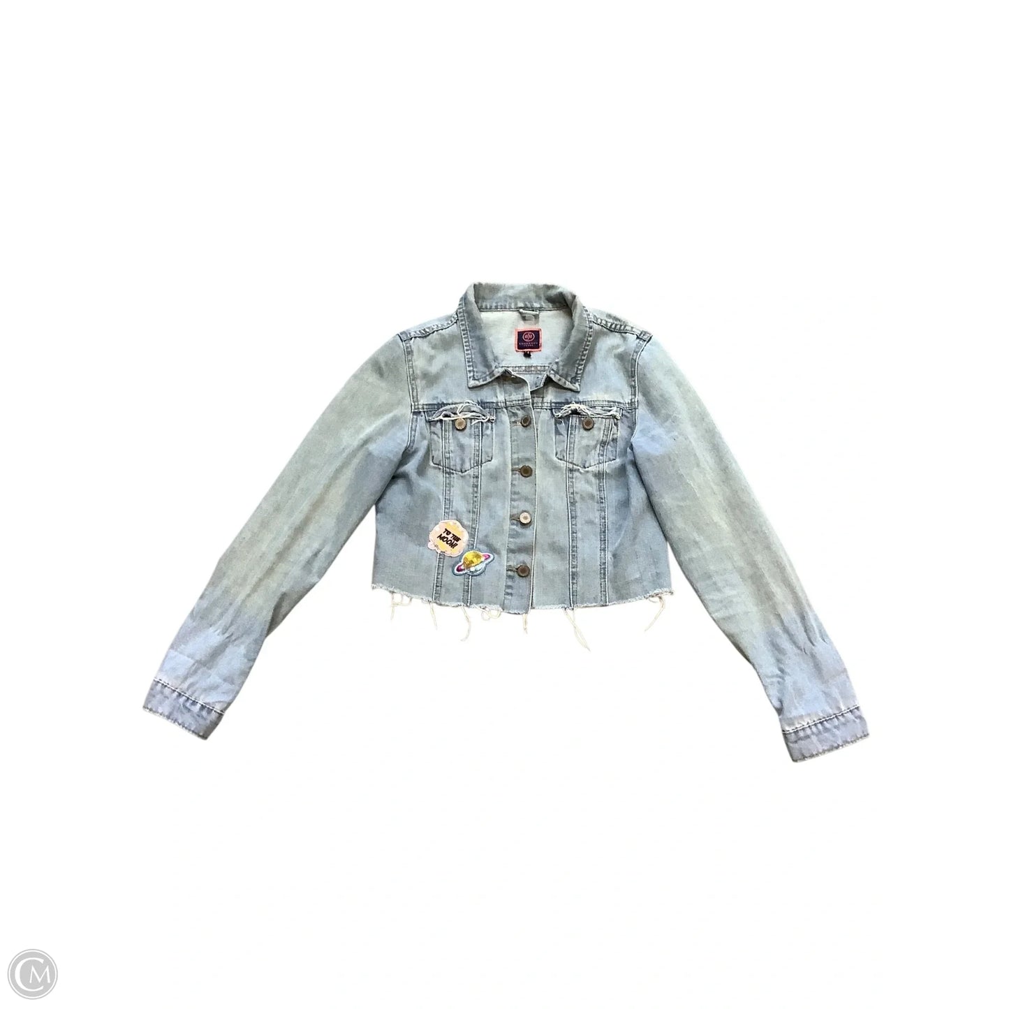 Jacket Denim By Clothes Mentor In Blue Denim, Size: M