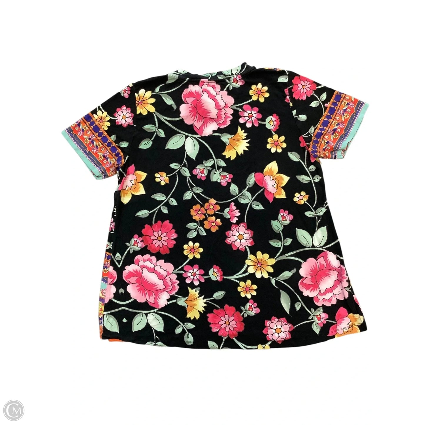 Top Short Sleeve By Johnny Was In Multi-colored, Size: M