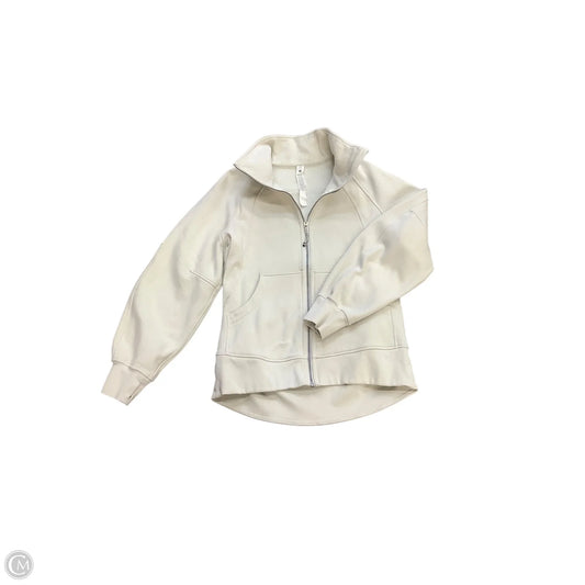 Athletic Jacket By Lululemon In Cream, Size: XS/S