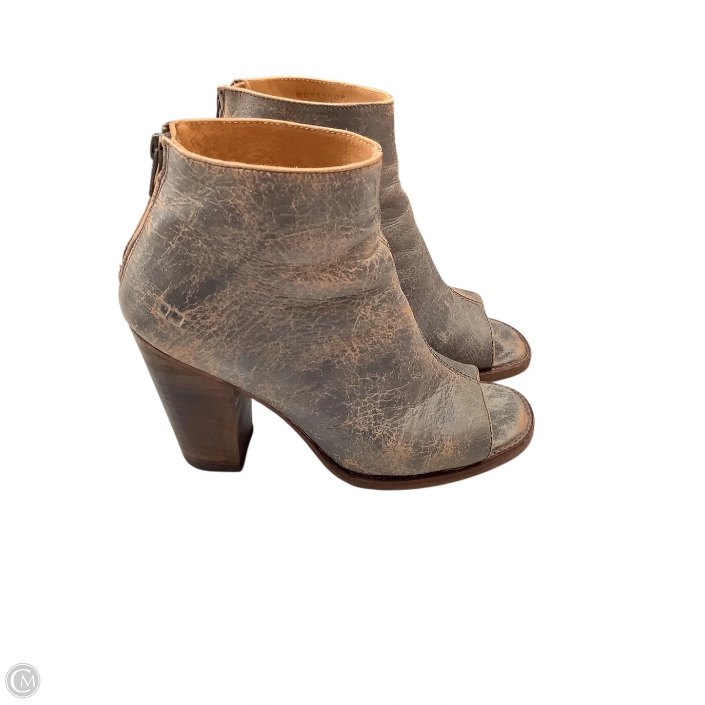 Shoes Heels Block By Bed Stu In Grey, Size: 9.5