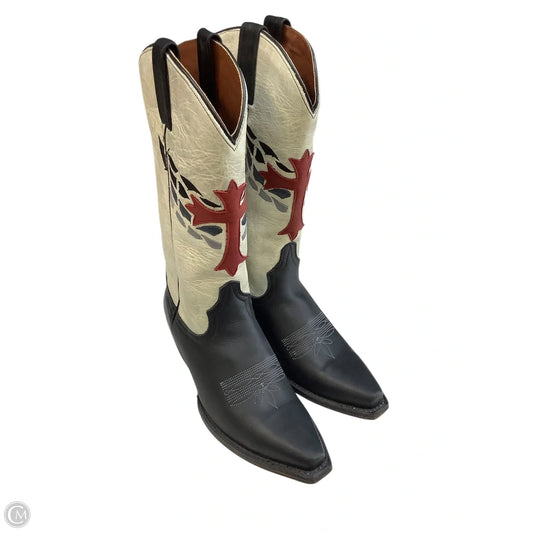 Boots Western By Cmb In Black & White, Size: 6.5