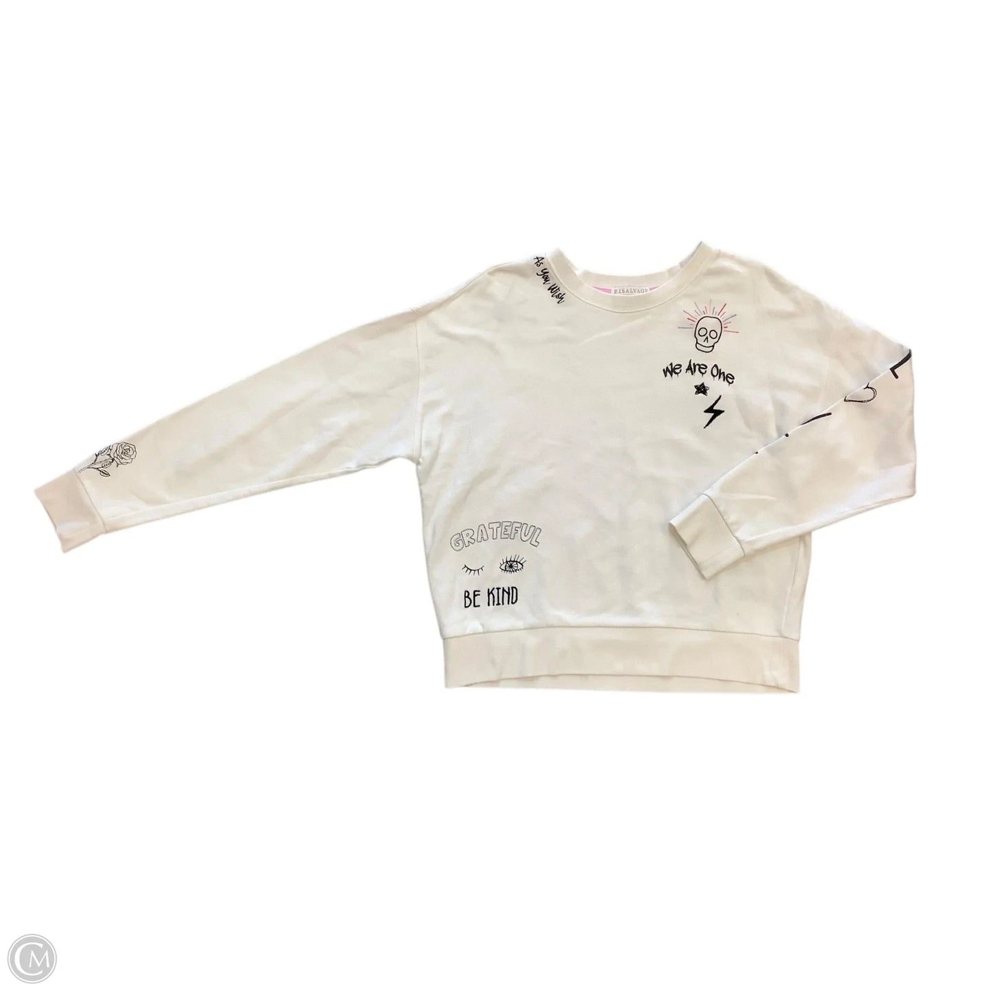 Sweatshirt Crewneck By Cmc In White, Size: S