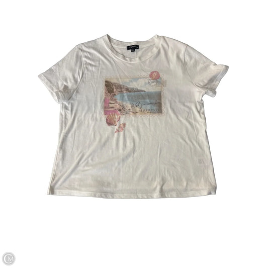 Top Short Sleeve Basic By Originality In White, Size: S