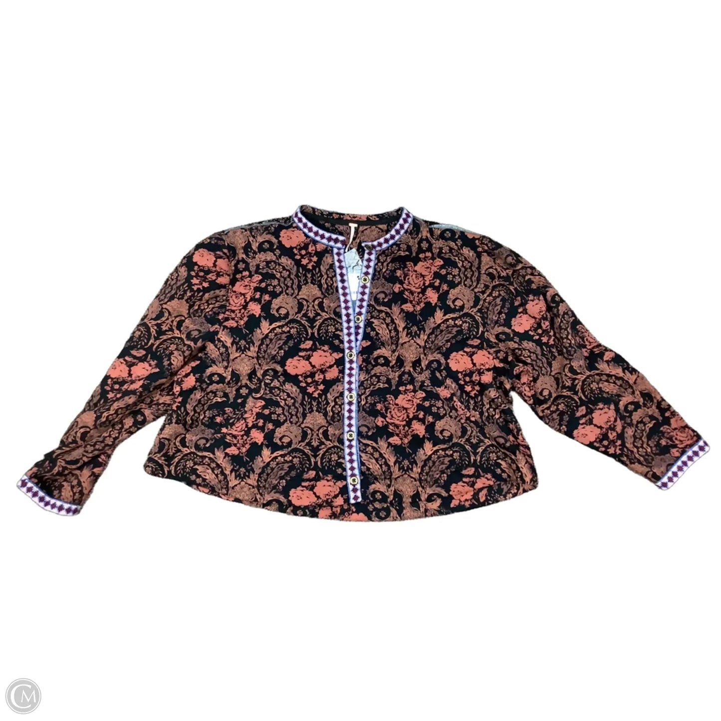 Cardigan By Free People In Black & Orange, Size: L