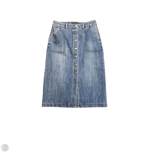 Skirt Midi By Talbots In Blue Denim, Size: 6