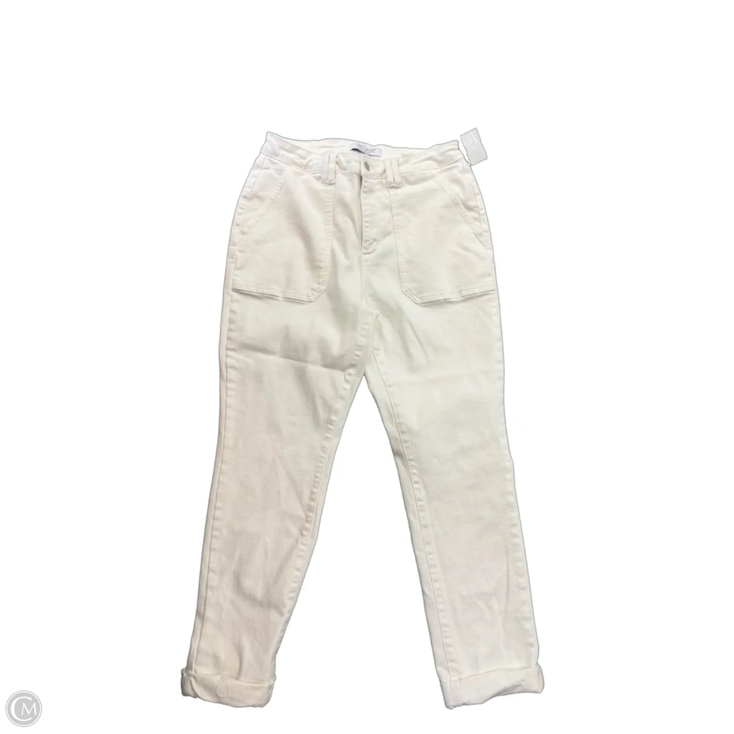 Jeans Straight By Judy Blue In White, Size: 12