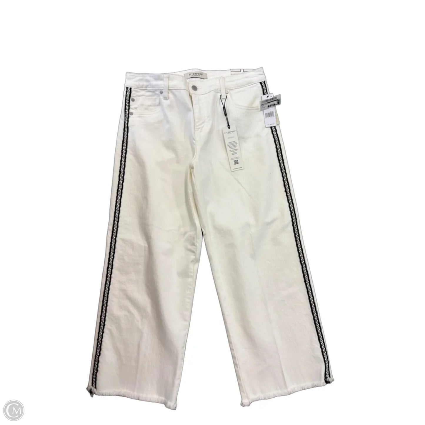 Jeans Wide Leg By Liverpool In White, Size: 10