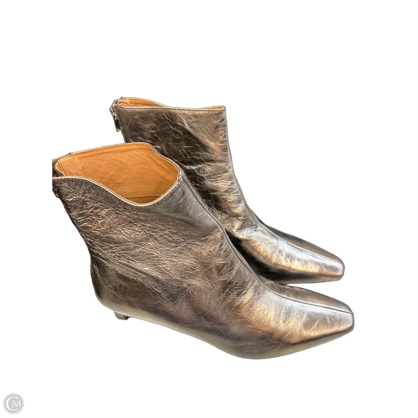 Boots Ankle Heels By Madewell In Gold, Size: 8