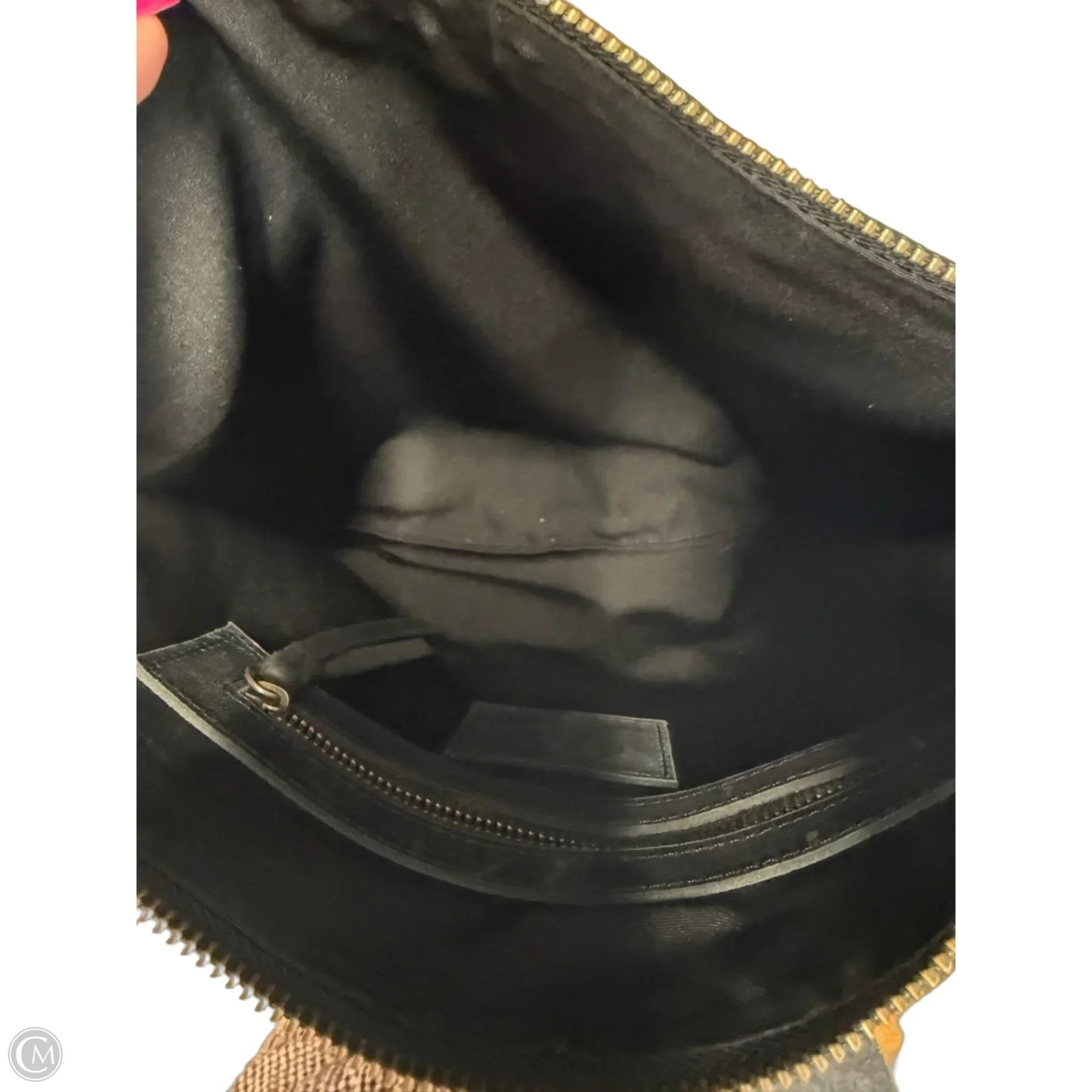 Handbag Leather By Able, Size: Medium
