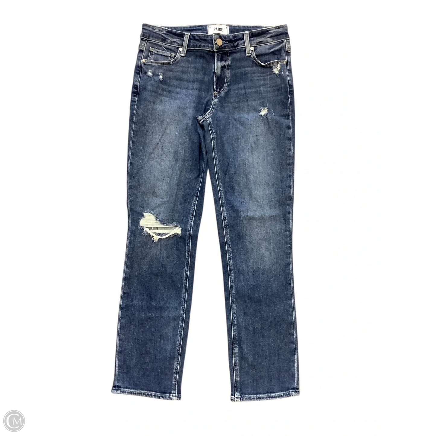 Jeans Straight By Paige In Blue, Size: 2(25)