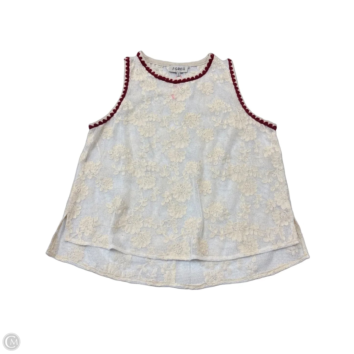 Top Sleeveless By Cmc In Cream, Size: M