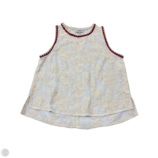 Top Sleeveless By Cmc In Cream, Size: M