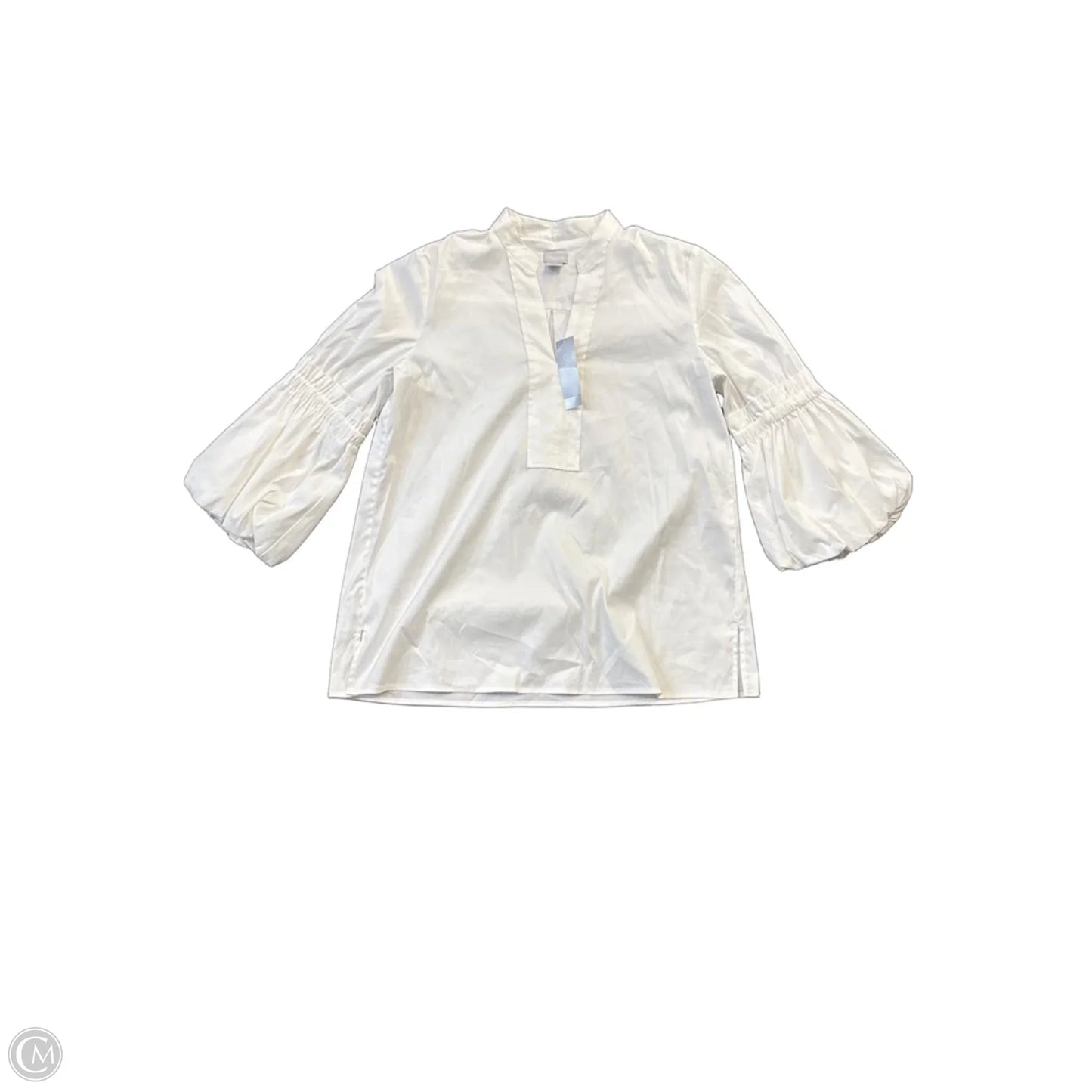 Top Long Sleeve By Chicos In White, Size: M