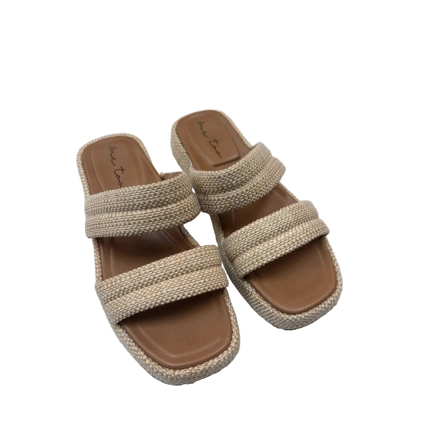 Sandals Flats By Me Too In Beige, Size: 6