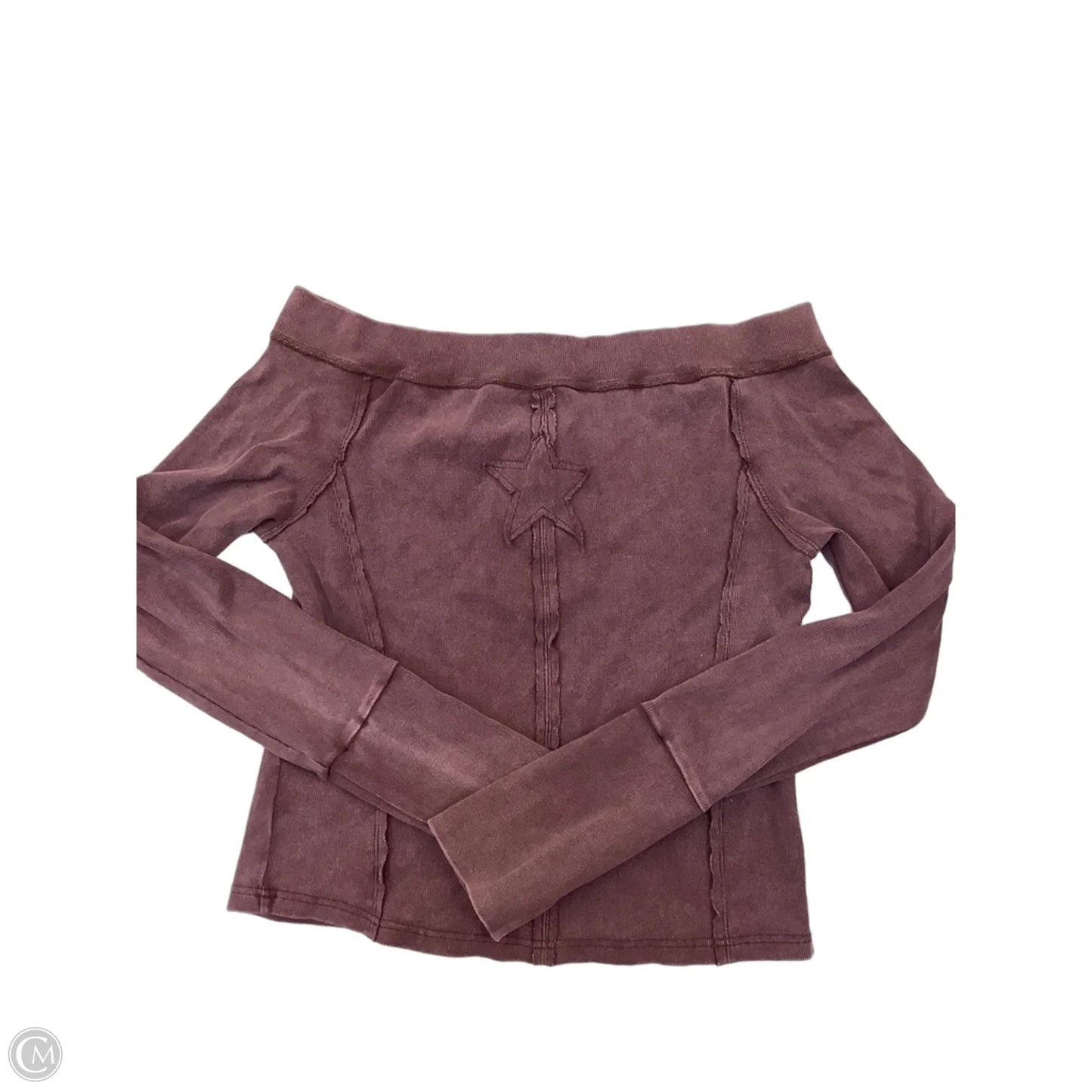 Top Long Sleeve By Clothes Mentor In Maroon, Size: Xl